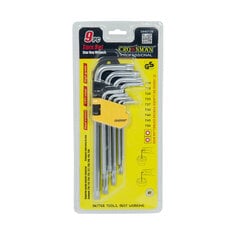 Raktai TORX 9 vnt. T10-T50 ilgi 0440139 Crownman kaina ir informacija | Mechaniniai įrankiai | pigu.lt