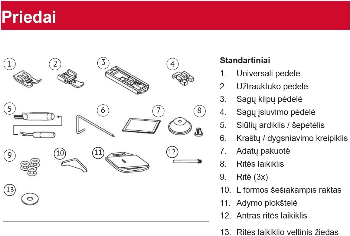 Veritas CAMILLE цена и информация | Siuvimo mašinos | pigu.lt