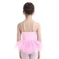 Gimnastikos kostiumas mergaitėms su sijonu, rožinis kaina ir informacija | Baletas ir meninė gimnastika | pigu.lt
