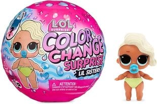 Lėlė kamuoliuke LOL Surprise! Color Change LIL Sisters kaina ir informacija | Žaislai mergaitėms | pigu.lt