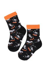 Детские хлопковые носки темно-серого цвета на Хэллоуин с изображением скелетов-скейтбордистов SKELETON цена и информация | Носки, колготки для девочек | pigu.lt