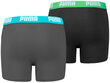 Vyriškos kelnaitės Puma Basic Boxer Grey Black 907650 01/140 цена и информация | Apatiniai drabužiai berniukams | pigu.lt