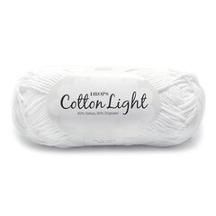 Пряжа Drops Cotton Light 02, 50 g, 105 м цена и информация | Принадлежности для вязания | pigu.lt