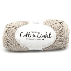 Пряжа Drops Cotton Light  21, 50 g, 105 м цена и информация | Принадлежности для вязания | pigu.lt