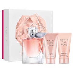 Dovanų rinkinys Lancome La Vie est Belle: kvapusis vanduo EDP moterims, 50 ml + kūno losjonas, 50 ml + dušo želė, 50 ml kaina ir informacija | Kvepalai moterims | pigu.lt