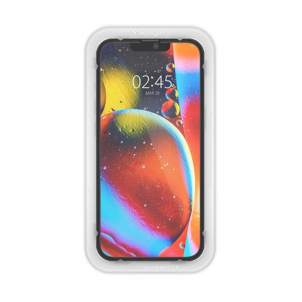 Apsauginis stiklas Spigen ALM Glass FC, skirtas iPhone 13 mini цена и информация | Apsauginės plėvelės telefonams | pigu.lt