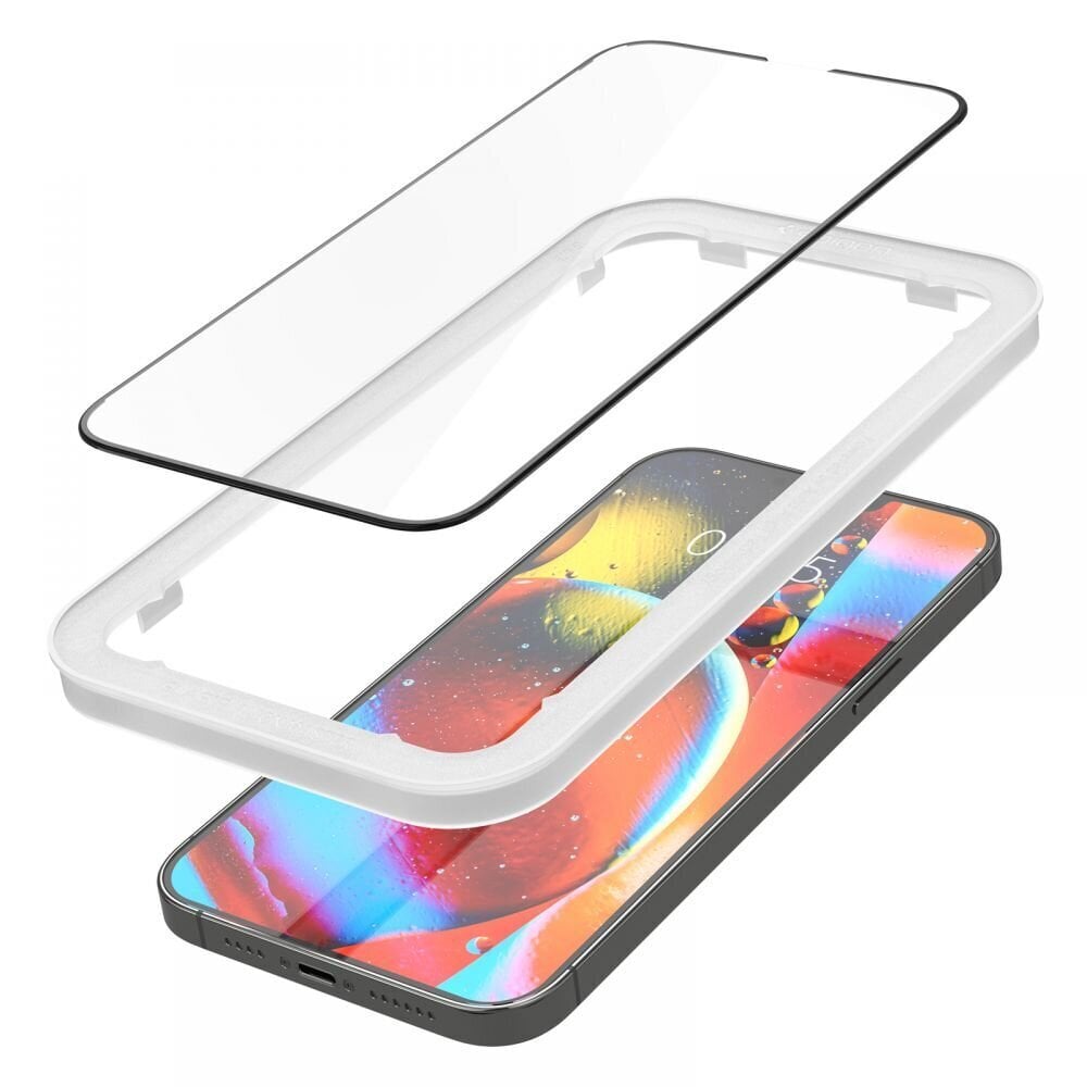 Spigen ALM Glass FC iPhone 13 Pro Max ir iPhone 14 Plus ekrano apsauginis stiklas, 2 vnt. kaina ir informacija | Apsauginės plėvelės telefonams | pigu.lt