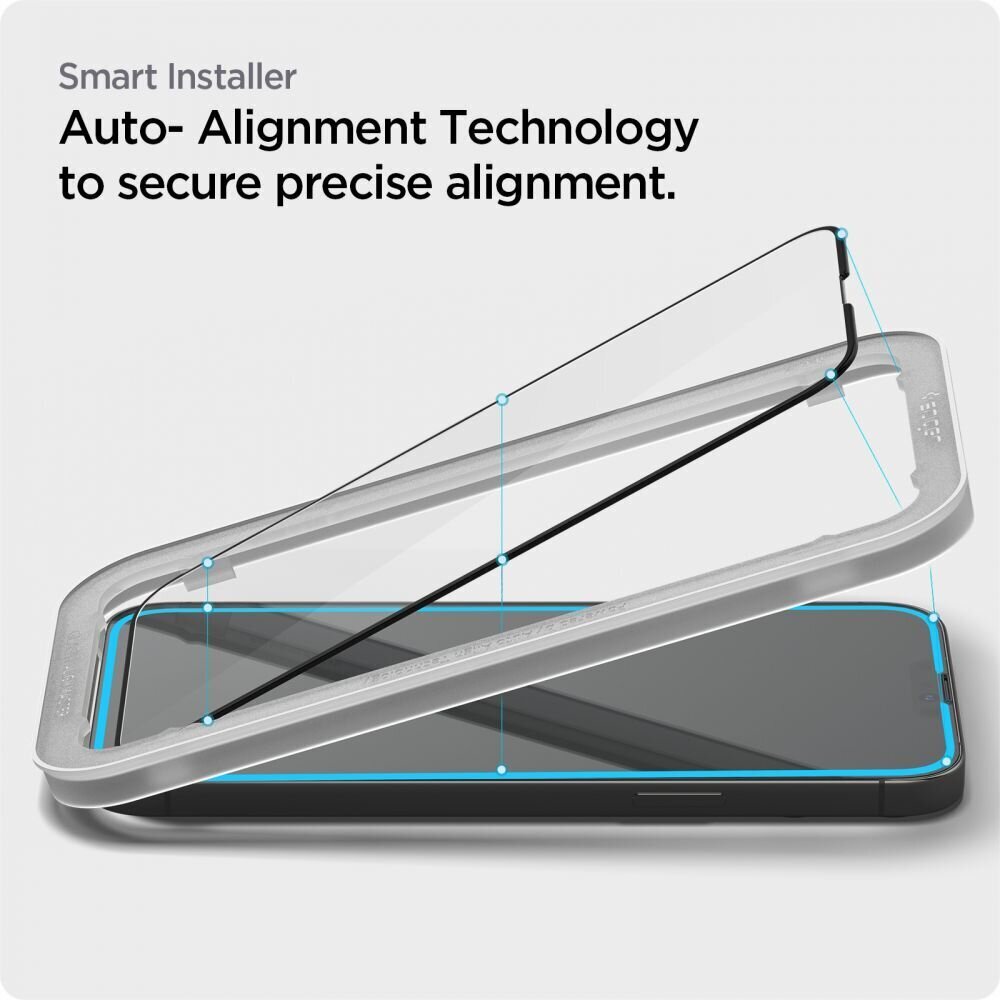 Spigen ALM Glass FC iPhone 13 Pro Max ir iPhone 14 Plus ekrano apsauginis stiklas, 2 vnt. kaina ir informacija | Apsauginės plėvelės telefonams | pigu.lt