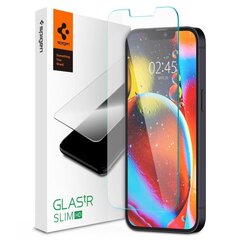 Apsauginis stiklas Spigen Glass TR Slim tempered glass, skirtas iPhone 13 mini kaina ir informacija | Apsauginės plėvelės telefonams | pigu.lt
