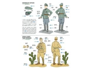 Konstruktorius Tamiya - WWII Wehrmacht Officer & Africa Corps Tank Crewman (2-Figure Set), 1/35, 25154 kaina ir informacija | Konstruktoriai ir kaladėlės | pigu.lt