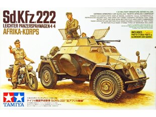 Konstruktorius Tamiya - Sd.Kfz. 222 Leichter Panzerspähwagen 4x4 Afrika-Korps, 1/35, 35286 kaina ir informacija | Konstruktoriai ir kaladėlės | pigu.lt