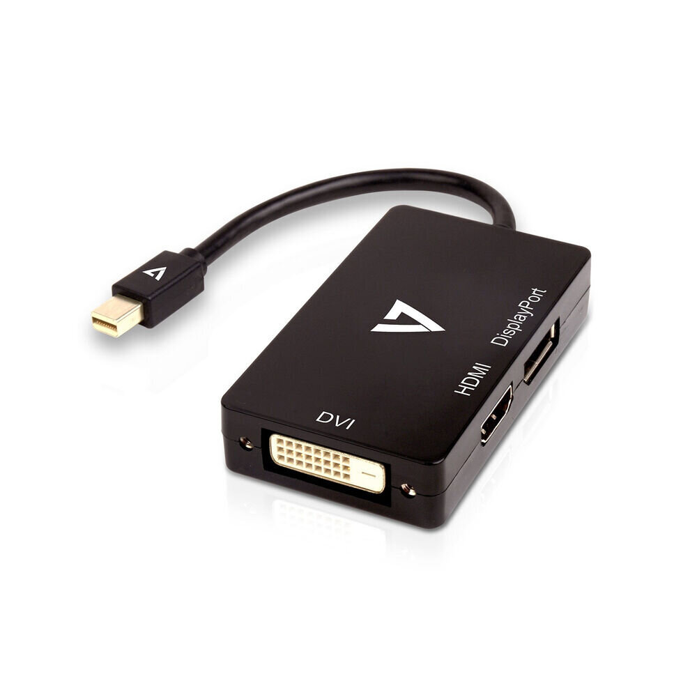 Adapteris V7 V7MDP-DPDVIHDMI-1E, Mini DisplayPort - VGA - DVI - HDMI kaina ir informacija | Adapteriai, USB šakotuvai | pigu.lt
