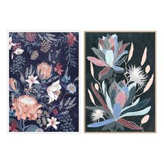 Картина Home ESPRIT Лист растения традиционный 123 x 4,5 x 83 cm (2 штук) цена и информация | Репродукции, картины | pigu.lt