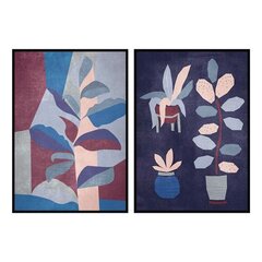 Картина Home ESPRIT Лист растения традиционный 123 x 4,5 x 83 cm (2 штук) цена и информация | Репродукции, картины | pigu.lt