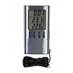 T209 Цифровой термометр с часами мин/макс цена и информация | Психрометры, термометры, измерители pH, ORP | pigu.lt