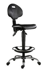Biuro kėdė Wood Garden 1290 L PU CHROM, juoda kaina ir informacija | Biuro kėdės | pigu.lt