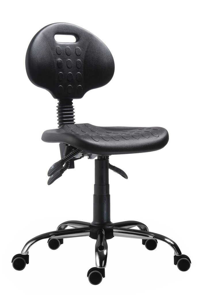 Biuro kėdė Wood Garden 1290 L PU CHROM, juoda цена и информация | Biuro kėdės | pigu.lt