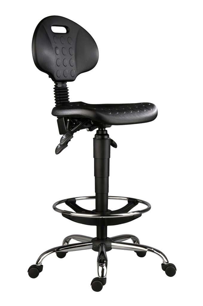 Biuro kėdė Wood Garden 1290 L PU CH, juoda цена и информация | Biuro kėdės | pigu.lt