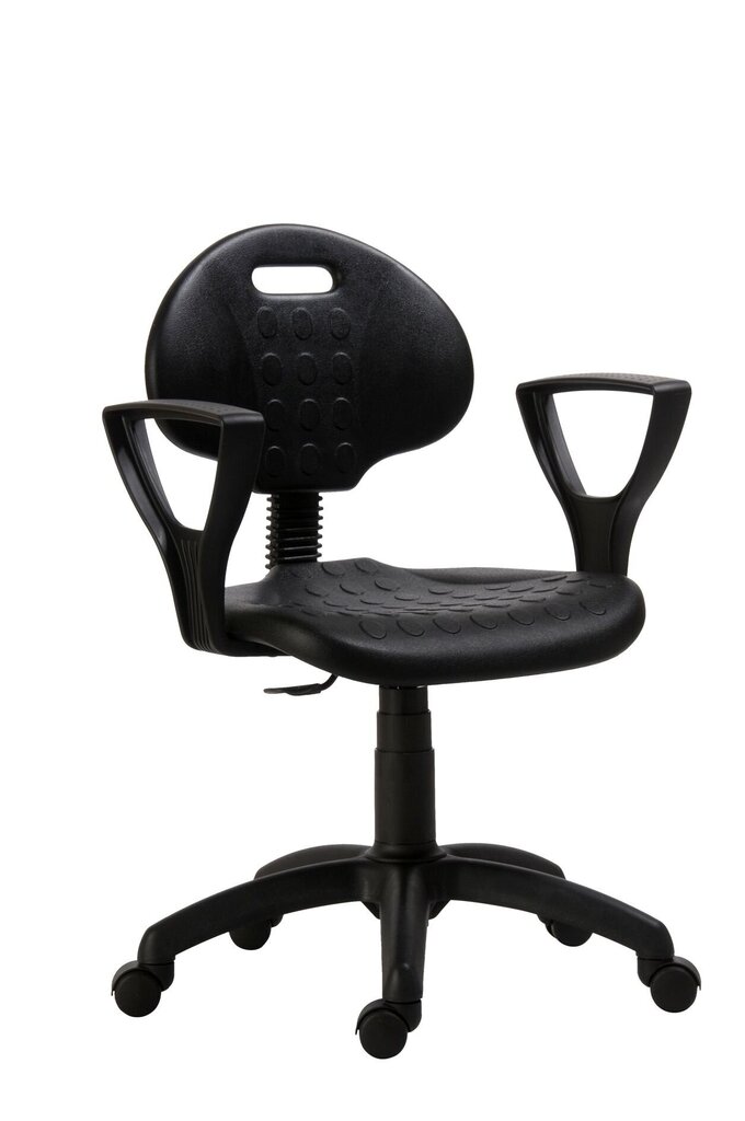 Biuro kėdė Wood Garden 1290 PU, juoda kaina ir informacija | Biuro kėdės | pigu.lt