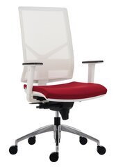 Biuro kėdė Wood Garden 1850, balta/raudona kaina ir informacija | Biuro kėdės | pigu.lt
