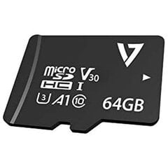 Mikro SD atminties kortelė su adapteriu V7 VPMD64GU3 64 GB kaina ir informacija | Atminties kortelės telefonams | pigu.lt
