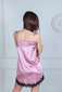 Natūralaus šilko naktinukai su nėriniais, rožinės spalvos kaina ir informacija | Naktiniai, pižamos moterims | pigu.lt