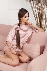 Атласная пижама с шортами, розовая цена и информация | Женские пижамы, ночнушки | pigu.lt