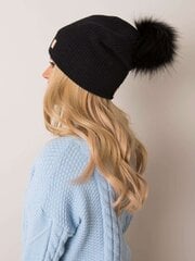 Женская шапка RUE PARIS, черная цена и информация | Женские шапки | pigu.lt
