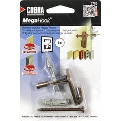 Cobra MegaHook Antique Single Pack, самосверлящий настенный крючок цена и информация | Крепежные изделия | pigu.lt