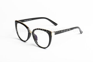 Mėlyni šviesūs akiniai juodos ir auksinės spalvos kaina ir informacija | Nenurodyta Optika | pigu.lt