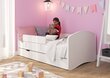 Vaikiška lova Alex, 80x160 cm, balta цена и информация | Vaikiškos lovos | pigu.lt