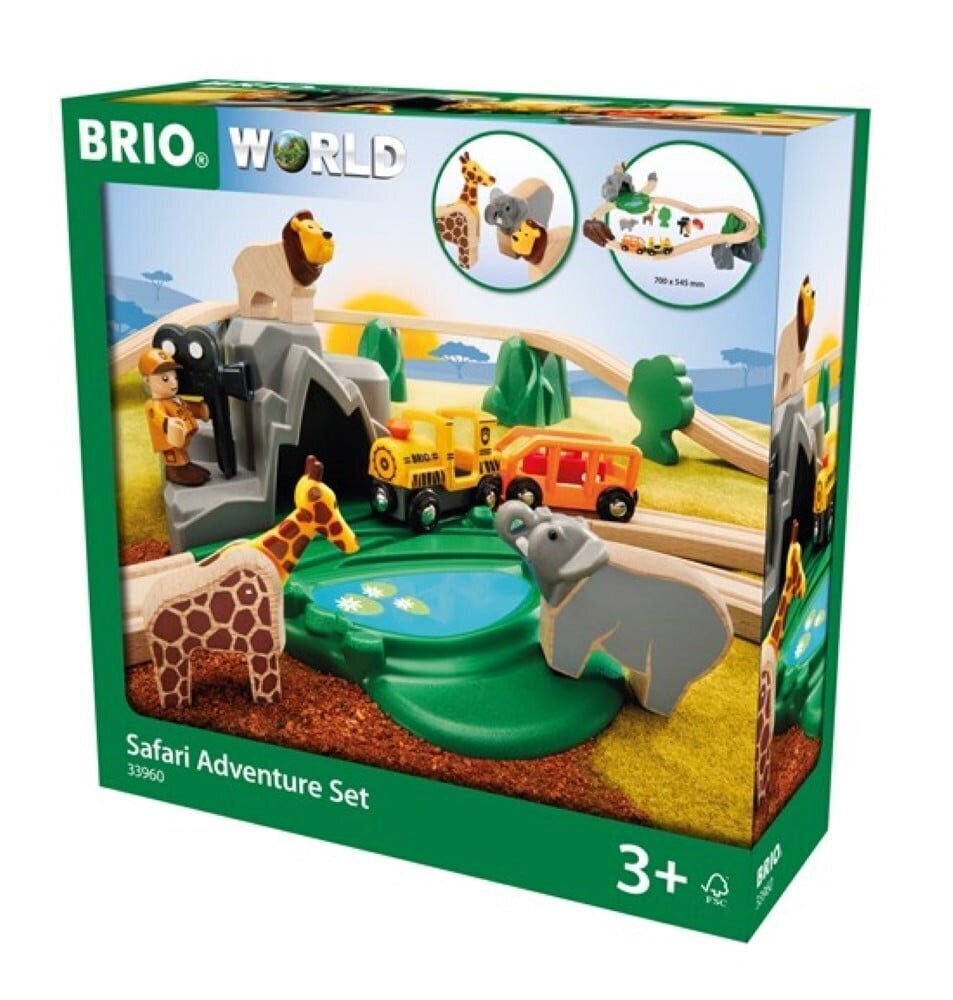 Traukinio trasa Brio Railway Safari Adventure Set - 33960 цена и информация | Žaislai berniukams | pigu.lt