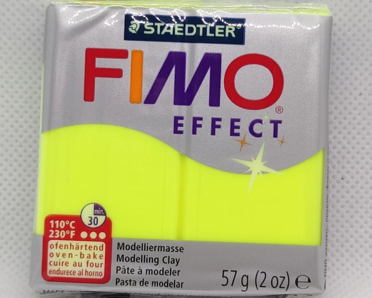 Modelinas Fimo Effect 56g., geltonas kaina ir informacija | Piešimo, tapybos, lipdymo reikmenys | pigu.lt