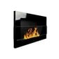 Pakabinamas įmontuojamas biožidinys Bioheat 650x400 TUV Black Less Glass цена и информация | Židiniai, ugniakurai | pigu.lt