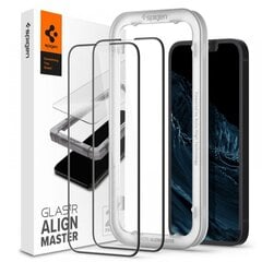 Spigen Alm Glass FC ekrano apsauginis stiklas iPhone 13 ir 13 Pro, 2 vnt. kaina ir informacija | Spigen Mobilieji telefonai, Foto ir Video | pigu.lt