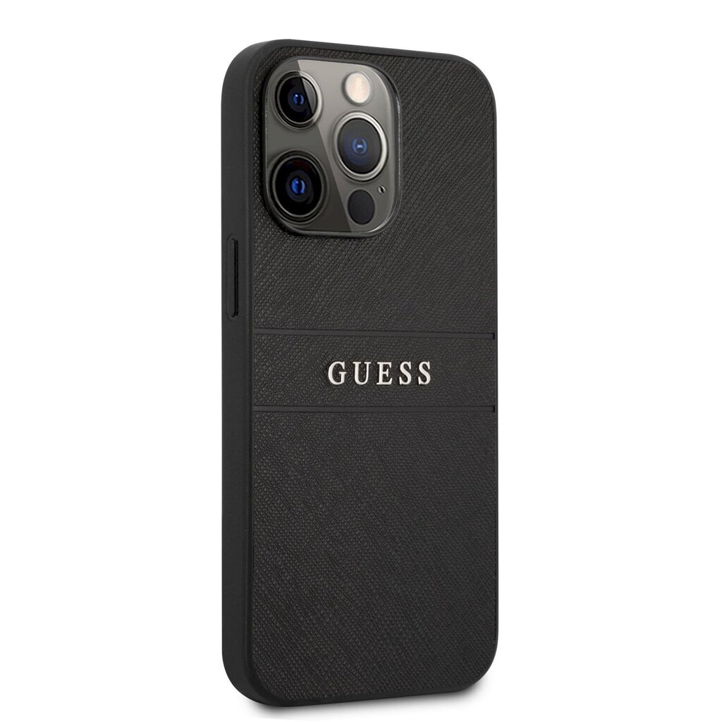 GUHCP13XPSASBBK Guess PU Leather Saffiano dėklas iPhone 13 Pro Max kaina ir informacija | Telefono dėklai | pigu.lt