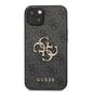 Guess PU 4G Metal Logo Case skirtas iPhone 13, pilkas kaina ir informacija | Telefono dėklai | pigu.lt