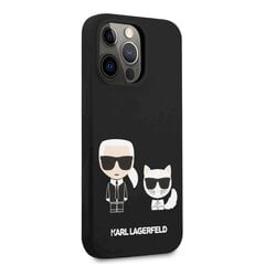 KLHCP13XSSKCK Karl Lagerfeld and Choupette Liquid Silicone Case for iPhone 13 Pro Max Black цена и информация | Чехлы для телефонов | pigu.lt