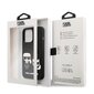 Karl Lagerfeld and Choupette Liquid Silicone Case, skirtas iPhone 13 Pro Max, juodas цена и информация | Telefono dėklai | pigu.lt