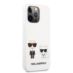 Чехол Karl Lagerfeld and Choupette Liquid Silicone Case для iPhone 13 Pro White цена и информация | Чехлы для телефонов | pigu.lt
