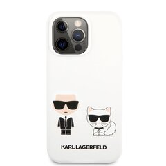 Чехол Karl Lagerfeld and Choupette Liquid Silicone Case для iPhone 13 Pro White цена и информация | Чехлы для телефонов | pigu.lt