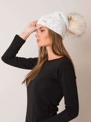 Кепка цвета экрю Rue Paris цена и информация | Женские шапки | pigu.lt