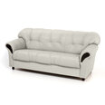 Sofa Rosa 3S N, balta/juoda