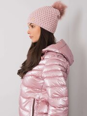 Розовая утепленная зимняя шапка цена и информация | Женские шапки | pigu.lt