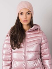 Розовая утепленная зимняя шапка цена и информация | Женские шапки | pigu.lt