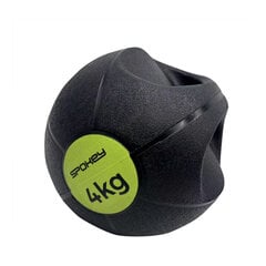 Svorinis kamuolys su rankenomis Spokey Gripi, juodas kaina ir informacija | Svoriniai kamuoliai | pigu.lt