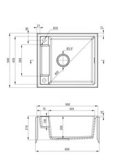 Deante granitinė virtuvinė plautuvė su magnetais Deante Magnetic ZRM G103, Metallic graphite kaina ir informacija | Virtuvinės plautuvės | pigu.lt