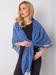Темно-синяя шаль с декоративной отделкой цена и информация | Женские шарфы, платки | pigu.lt