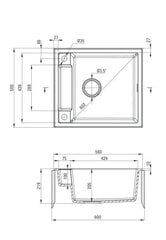 Deante granitinė virtuvinė plautuvė su magnetais Deante Magnetic ZRM S103, Metallic grey цена и информация | Раковины на кухню | pigu.lt