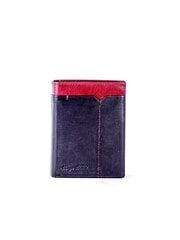 черно-бордовый мужской кошелек с декоративной отделкой цена и информация | Мужские кошельки | pigu.lt